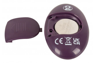 Фиолетовая насадка на член с клиторальным отростком и пультом ДУ RC Couple’s Vibrator 2