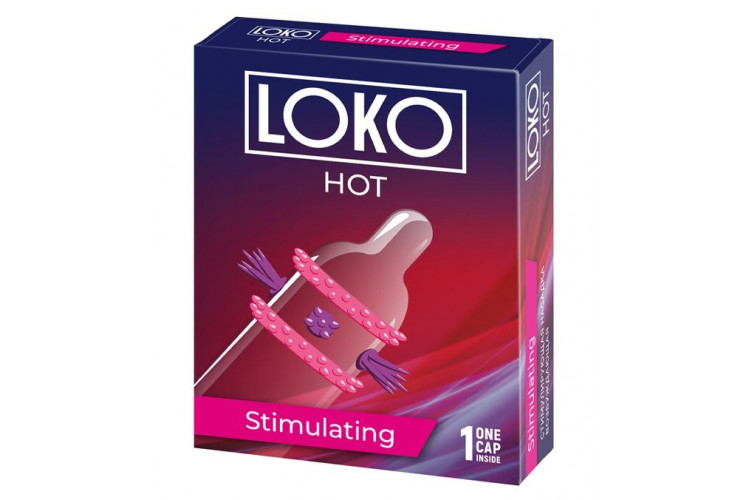 Стимулирующая насадка на пенис LOKO HOT с возбуждающим эффектом
