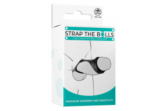 Черная насадка-стимулятор Strap The Balls