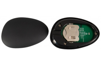 Черная вибронасадка для эрекции и стимуляции мошонки Cock ring with RC ball massager