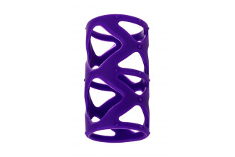Фиолетовая насадка-сетка на пенис - 7,5 см.