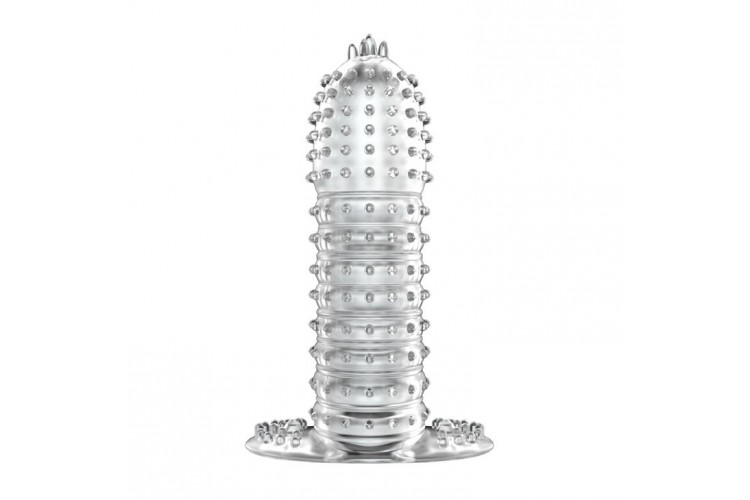 Прозрачная насадка на фаллос с закрытой головкой Penis Sleeve - 13,5 см.