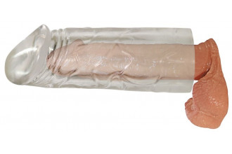 Удлиняющая насадка на пенис Mega Dick Sleeve Transparent