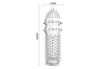 Закрытая прозрачная насадка Crystal sleeve - 12,8 см.
