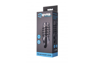 Открытая дымчатая насадка с точками и рёбрами ToyFa XLover - 11,5 см.
