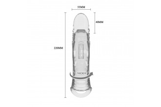 Прозрачная насадка на пенис - 22 см.