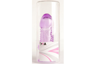 Фиолетовая гелевая насадка с шипами - 13 см.