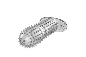 Закрытая прозрачная насадка Crystal sleeve - 12 см.