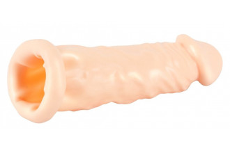 Телесная насадка-удлинитель Silicone Extension - 19 см.