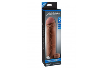 Коричневая насадка с кольцом Perfect 2 Extension with Ball Strap - 19 см.