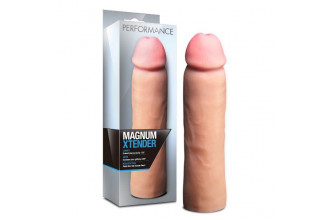 Телесная фаллическая насадка на пенис Magnum Xtender - 23 см.