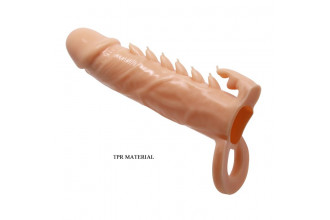 Телесная удлиняющая насадка Penis Sleeve Emmitt - 17 см.