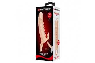 Телесная удлиняющая насадка Penis Sleeve Emmitt - 17 см.