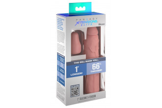 Телесная насадка-удлинитель 1 Inch Silicone X-tension - 17,8 см.
