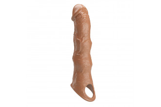 Карамельный фаллоудлинитель с 3 вставками - 28 см.