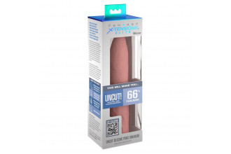 Телесная насадка-удлинитель Uncut Silicone Penis Enhancer - 17,8 см.