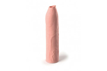 Телесная насадка-удлинитель Uncut Silicone Penis Enhancer - 17,8 см.