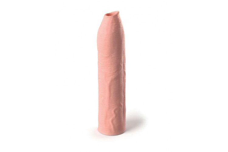 Телесная насадка-удлинитель Uncut Silicone Penis Enhancer - 17,8 см.