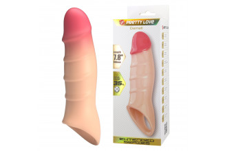 Телесная удлиняющая насадка на пенис Darnel