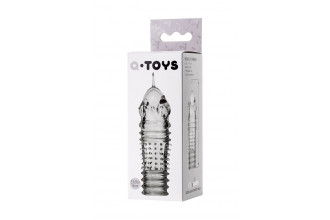 Прозрачная насадка на пенис TOYFA A-Toys с расширенной головкой - 15,3 см.