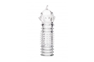 Прозрачная насадка на пенис TOYFA A-Toys с расширенной головкой - 15,3 см.