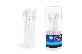 Закрытая прозрачная насадка на пенис Crystal Sleeve Faraon - 13,5 см.