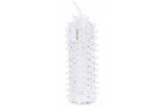 Закрытая рельефная насадка Crystal sleeve с усиками - 12 см.