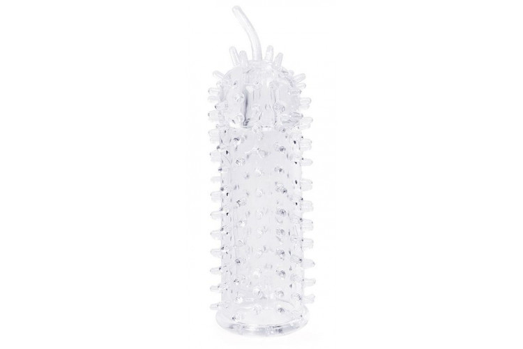 Закрытая рельефная насадка Crystal sleeve с усиками - 12 см.