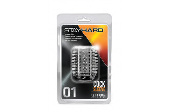 Прозрачная насадка с шипами STAY HARD COCK SLEEVE 01 CLEAR
