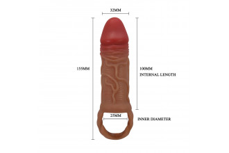 Реалистичная насадка на член Peirre - 15,5 см.