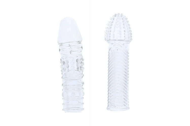 Комплект из 2 прозрачных насадок на пенис Penis Extender Pack