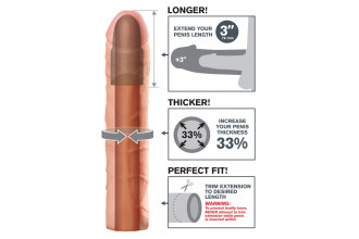 Телесная удлиняющая насадка Perfect 3 Extension - 22 см.
