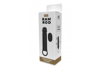 Черная насадка-удлинитель с вибрацией Vibrating Extender With Remote
