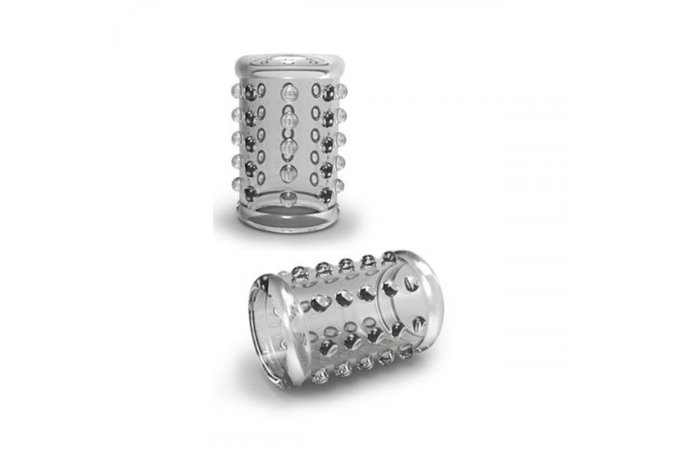 Прозрачная насадка на пенис с шишечками STAY HARD COCK SLEEVE 02 CLEAR