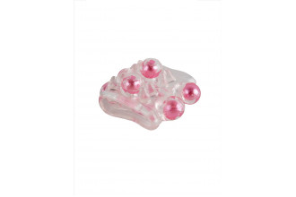 Прозрачная насадка на пенис с цветными шариками