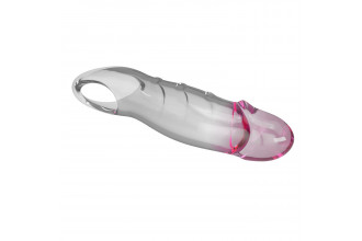 Прозрачная удлиняющая насадка на пенис Darnel