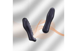 Сливовая силиконовая насадка на пенис с подхватом Manwan Ryzer