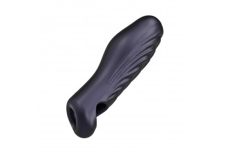 Сливовая силиконовая насадка на пенис с подхватом Manwan Ryzer