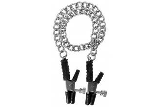 Зажимы на соски Block Busters Nipple Clamps с цепью