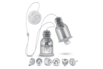 Прозрачные вибронасадки на соски со сменными колпачками Titillator Прозрачные вибронасадки на соски со сменными колпачками Titillator