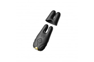 Черные виброзажимы на соски Nave