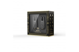 Черные виброзажимы на соски Nave