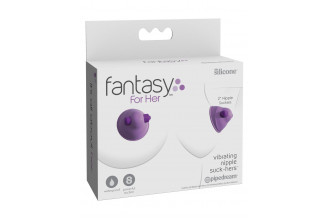 Фиолетовые виброприсоски-стимуляторы на соски Vibrating Nipple