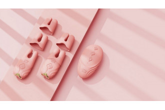 Розовые виброзажимы на соски Nave