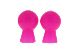 Розовые вакуумные помпы для сосков NIPPLE SUCKER PAIR IN SHINY PINK