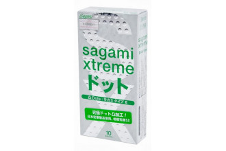 Презервативы Sagami Xtreme Type-E с точками - 10 шт.