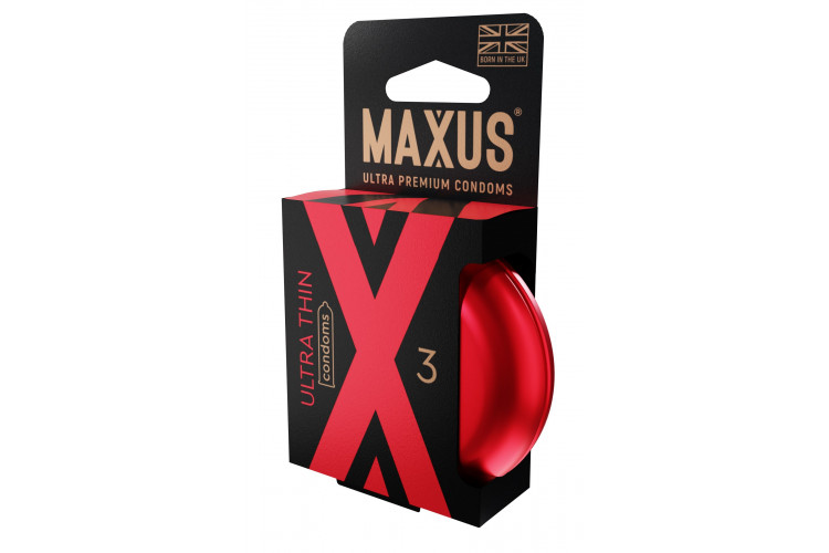 Ультратонкие презервативы в железном кейсе MAXUS Ultra Thin - 3 шт.