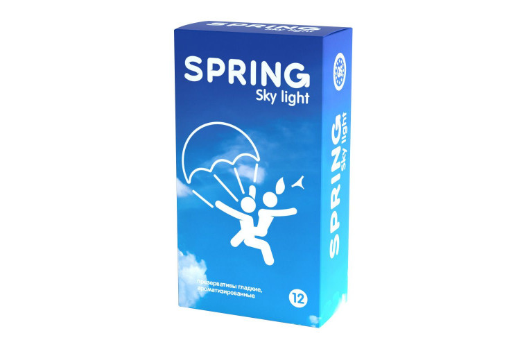 Ультратонкие презервативы SPRING SKY LIGHT - 12 шт.