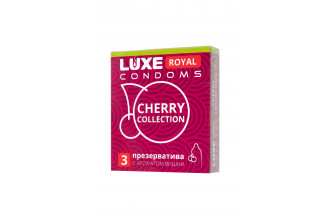 Презервативы с ароматом вишни LUXE Royal Cherry Collection - 3 шт.