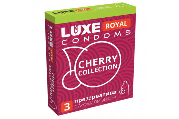 Презервативы с ароматом вишни LUXE Royal Cherry Collection - 3 шт.